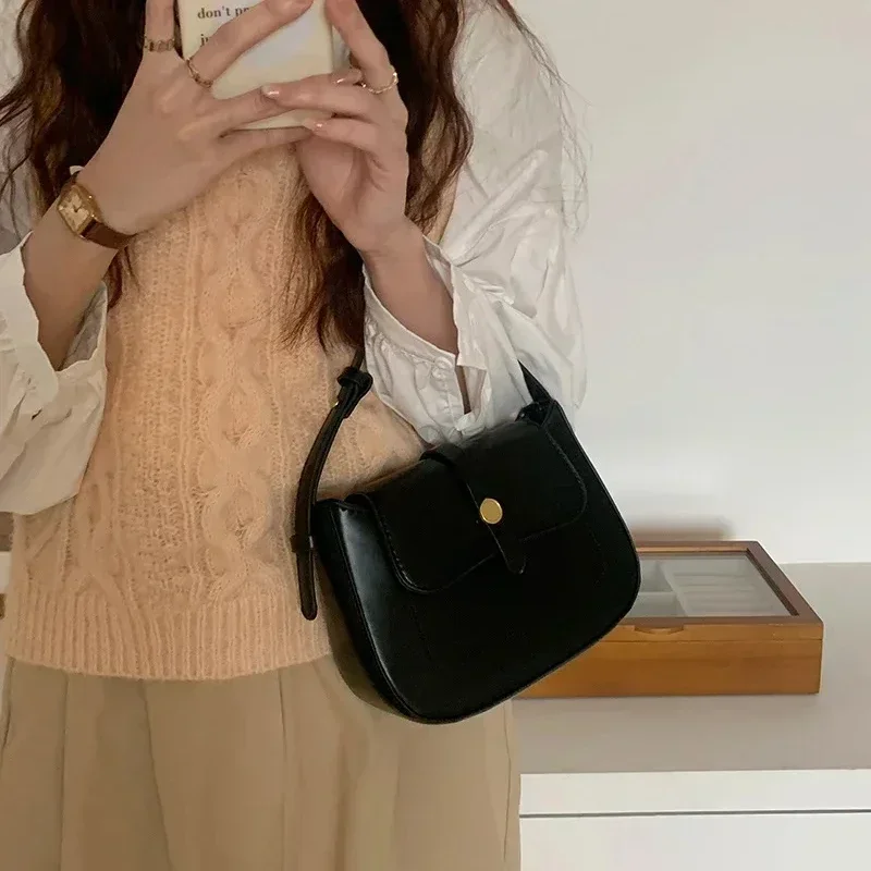 Korea Style Niche New Retro Women's Bag Elegant Luxury All-Match Small Handbags Trendy Shoulder Underarm Hobo Bags Designer Bags
