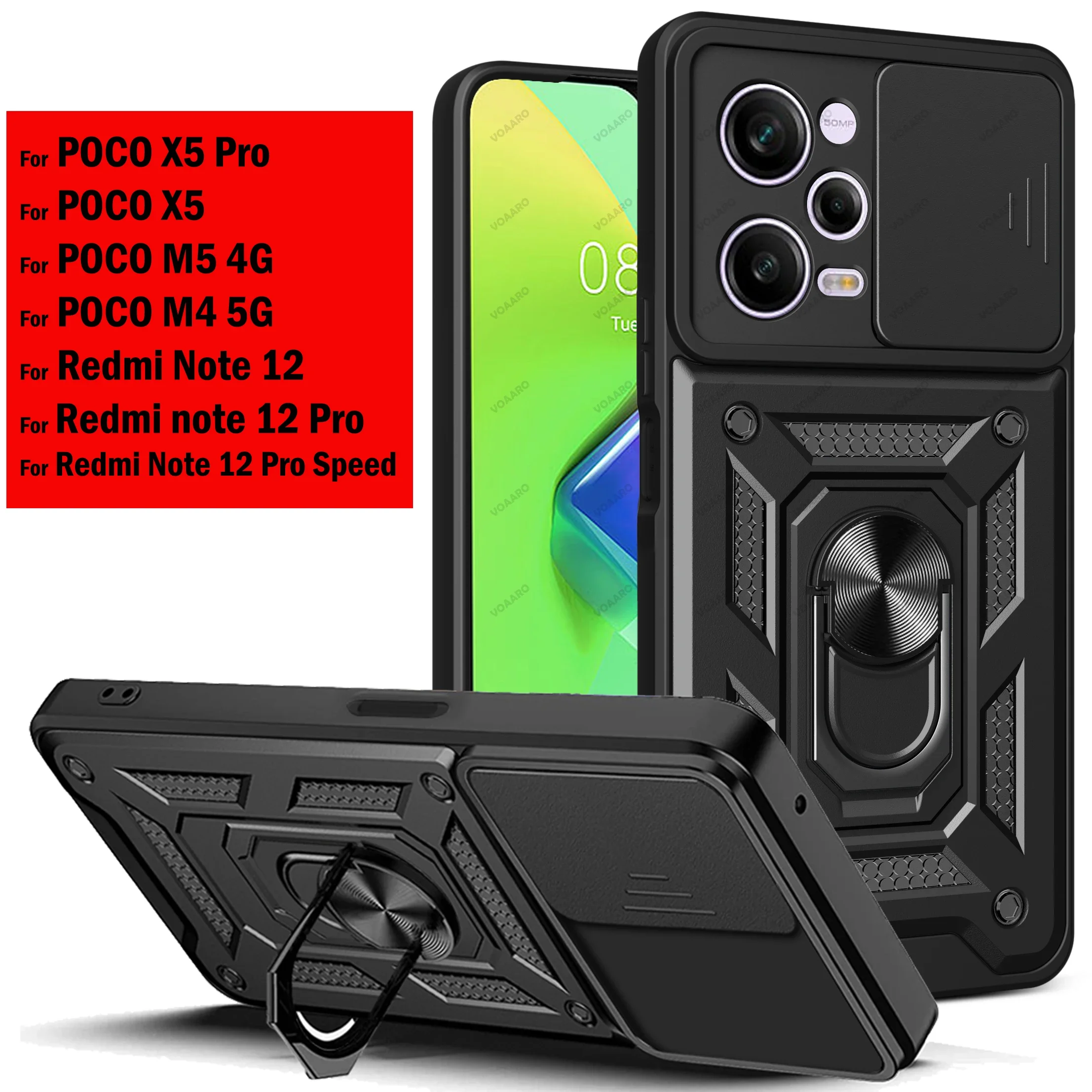 Case For Xiaomi Poco X6 5G Cover For POCO X6 5G Funda Bumper Back  Shockproof Silicone Ring Stand Case Pocophone X6 xiamo pocox6 - AliExpress