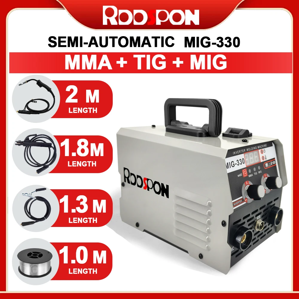 3 In 1 Welding Machine 330 MIG /TIG/MMA Multifunctional inverter matching tool for manual electrode welding gasless solda mig