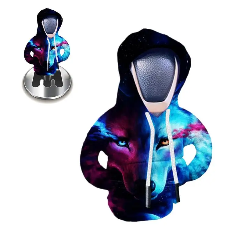 

Shift Gear Knob Sleeve Protector Hoodie Auto Gear Knob Sleeve Adjustable Design Shift Gear Decoration For SUV Sedan Truck RV Van