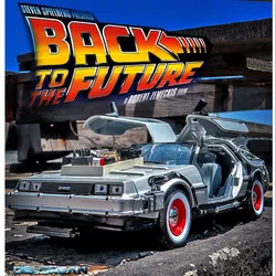 WELLY 1:24 Back To The Future Time Machine Diecast Alloy Model Car DMC-12 Delorean Metal Toy Car Gift Collection Car Model