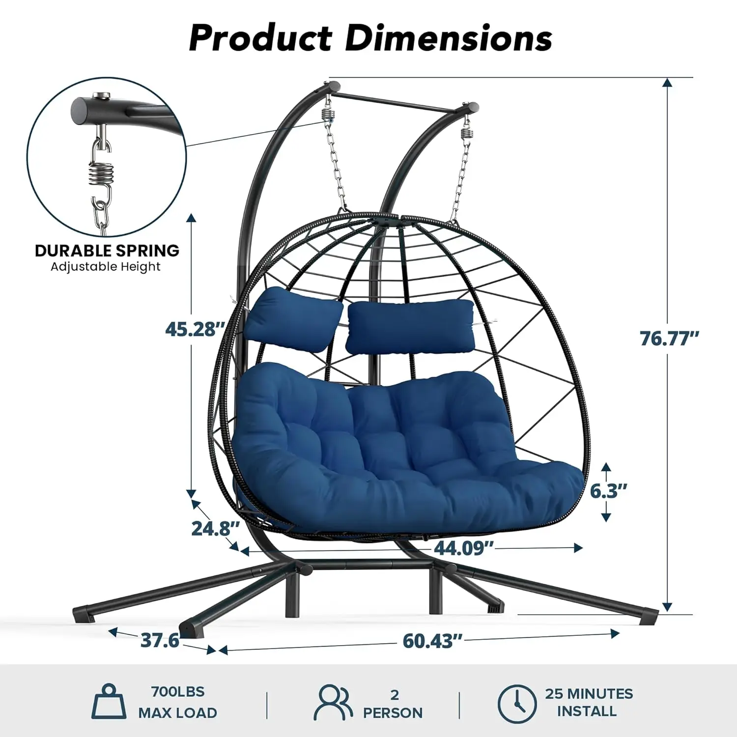 Double Hanging Egg Chair 2