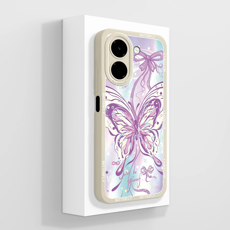 Stylish Gradient Love Heart Moon Soft Bumper Case - Anti-Slip & Antifouling Design