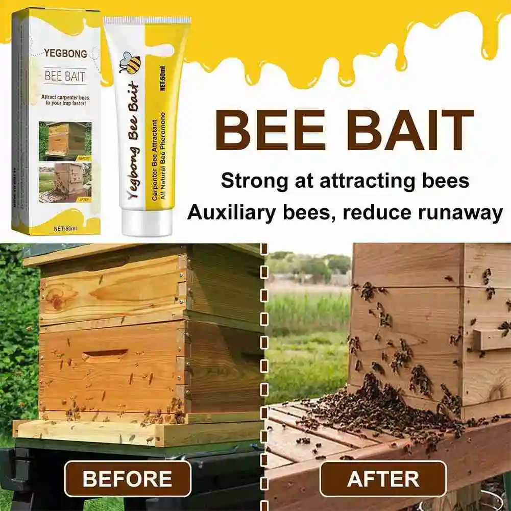 60ML Bee Bait Bee Swarm Commander Lure Bait Cage Trap Kit Beekeeper Tools Beekeeping Swarm Lure Attractant beekeeping tools beekeeping accessories bee attractant lure