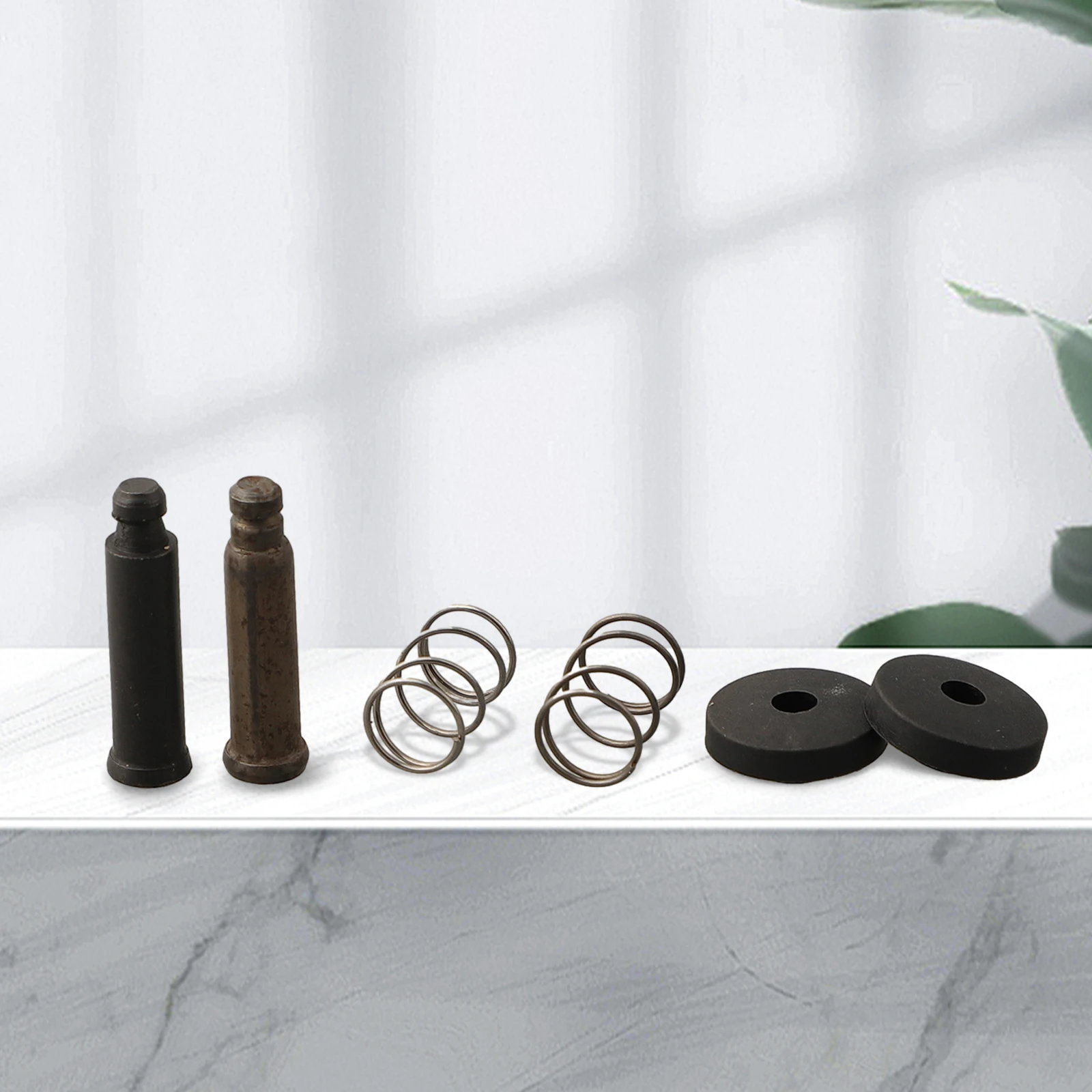 

Durable Lock Button Grinder Metal Plastic Repairment Replacement Parts 2 Set Accessories Black Button Spring Pin