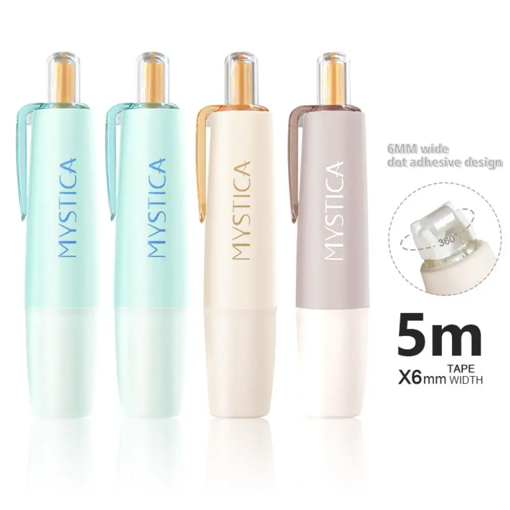 360도 회전 도트 글루 테이프 펜 모양 대용량 롤링 글루 테이프 프레스 타입 DIY 스크랩북킹 글루 테이프 펜