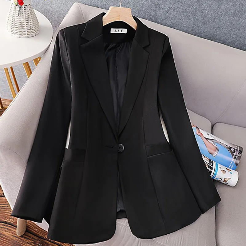 Elegant Solid Color Spliced Pockets Casual Blazer Women's Clothing 2023 Autumn New Oversized Office Lady Tops All-match Blazers
