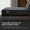 14 Inch King Memory Foam Mattress for Back Pain,Cooling Gel Mattress Bed in a Box,Therapeutic Medium 76x80x14 Black Mattress 2