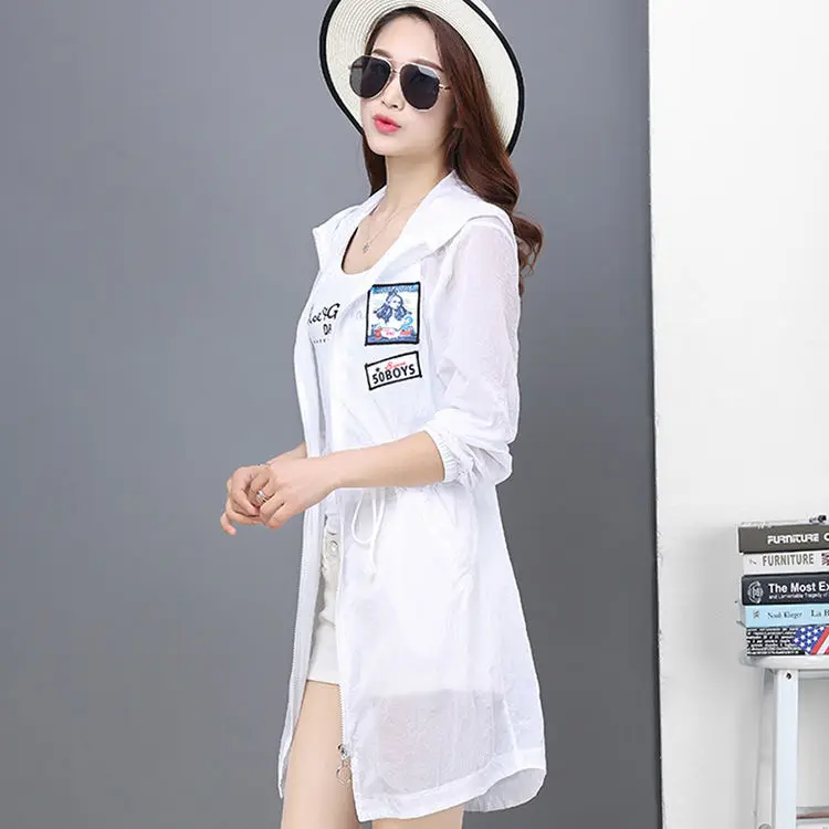 Sunscreen clothing female ultraviolet protection summer new long ultra-thin loose slim BF full colplace jacket fashion north face parka Coats & Jackets