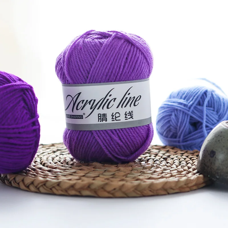 50Grams/Ball Acrylic Wool Yarn Soft Thread Handmade DIY Knitting Doll Baby Sweater Hat Knitted Kids AdultScarf Blanket Warm 3