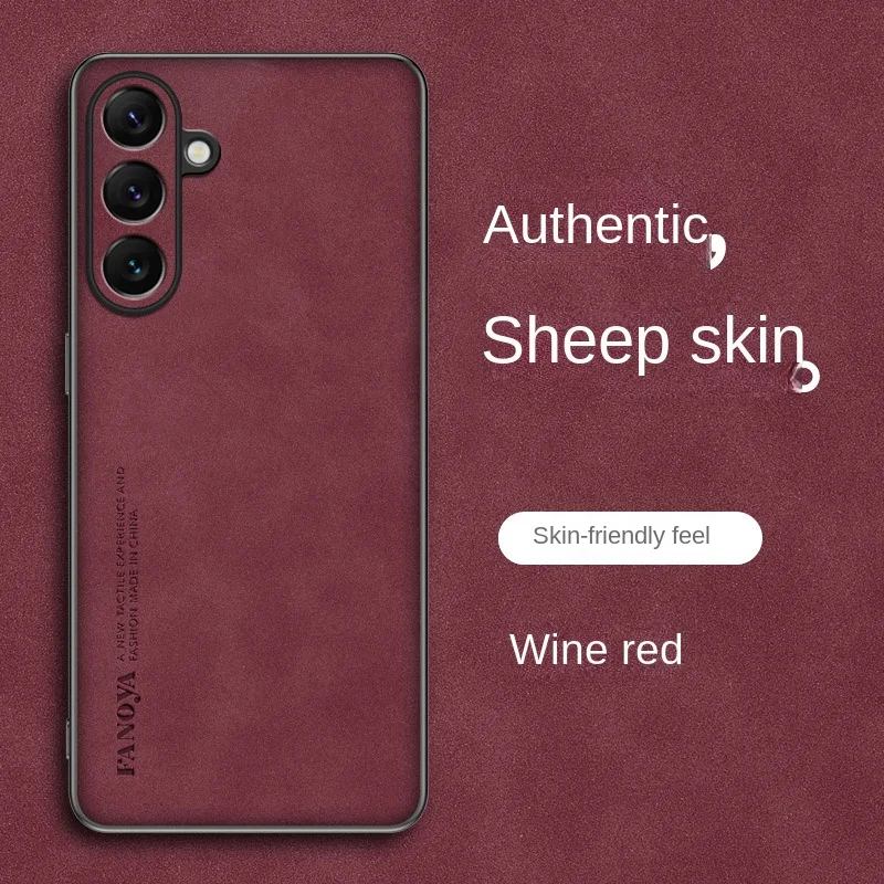 Premium PU Leather Matte Phone Case with Silicone Bumper