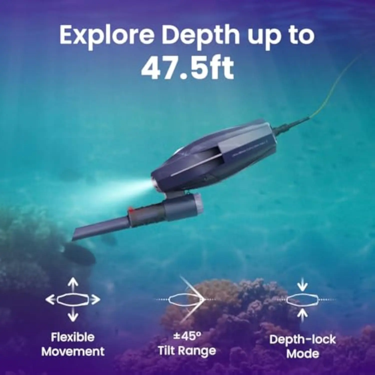 CHASING Dory Explore Treasure Hunting Drone, Underwater Exploration Depth 14.5m 1080p HD Metal Detector Underwater Drone ROV
