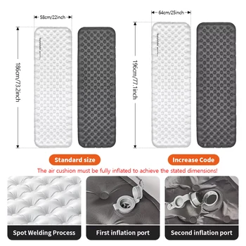 Naturehike 2026 Camping Air Mattress Ultralight 6.5 High R-Value Winter Warm 10cm Thicken Outdoor Portable Sleeping Mats Air Bed 4
