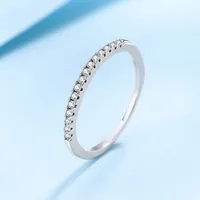 NeeTim Moissanite Ring 925 Sterling Silver with White Gold Plated Lab Diamond Eternity Band Engagement Wedding Rings for Women 2
