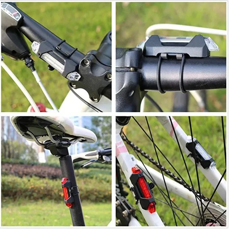Bicycle Tail Light LED Bike Rear Lamp USB Rechargeable Mountain Road Bike Tailli