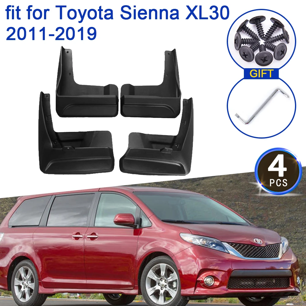 

For Toyota Sienna XL30 2011 2012 2013 2014 2015 2016 2017 2018 2019 Mudflaps Mudguards Splash Guards Mud Flap Fenders 4Pcs Parts