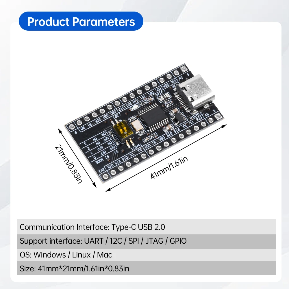 CH347 Development Board Module High Speed USB to UART / I2C / SPI JTAG GPIO Open Source USB-HS-Bridge