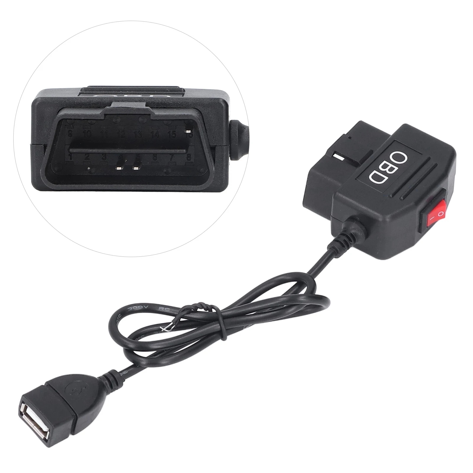 Dash Cam Hardwire Kit Dash Cam Hardwire Kit Buck Line OBD To USB Adapter Cable For Dashcam Mirror CarPlay Monitor DVR Charger 24 Hours Parking Monitor