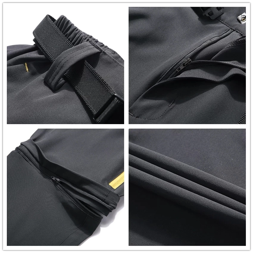 Men's Outdoor Waterproof Breathable Hiking Camping Fishing Climbing Detachable Assault Pants Plus Size 6XL Trousers Summer hiking pants