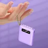 Mini Power Bank 10000mAh Fast Charging Built in 4 Cables Portable Charger Powerbank for IPhone Xiaomi IPhone External Battery 6