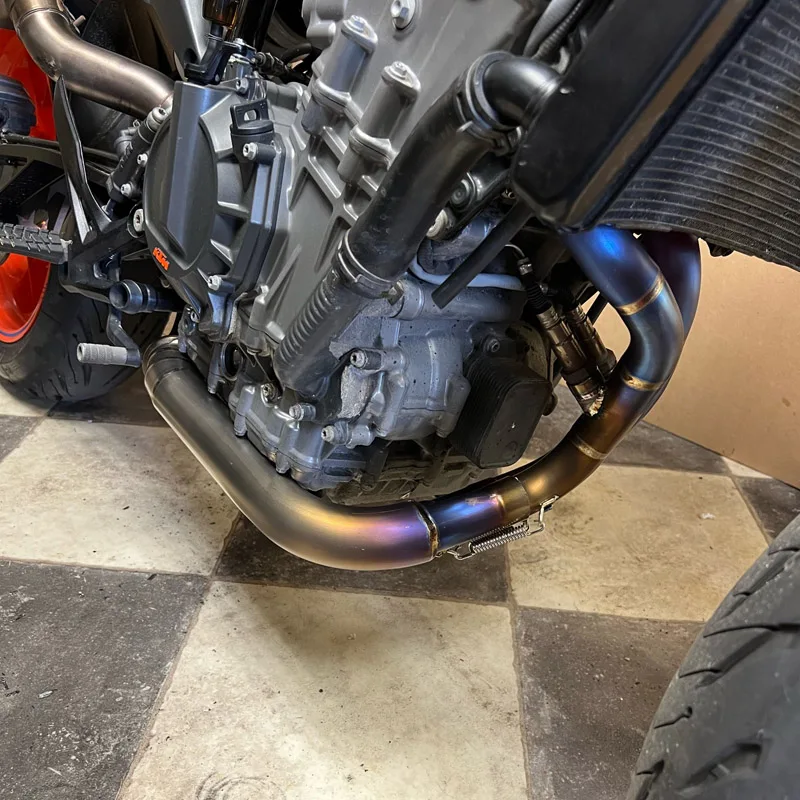 For KTM DUKE 790 890 Adventure R Rally 2018 - 21 2022 Motorcycle Exhaust Muffler Escape Moto Tube Titanium Alloy Front Link Pipe - Image 6