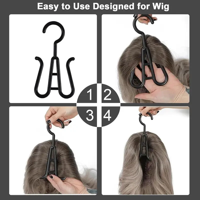 6pcs Long Hair Extensions Storage Bag Non-Woven Dust Proof Wigs Carrier Bags With Plastic Hanger for Carrying aspects