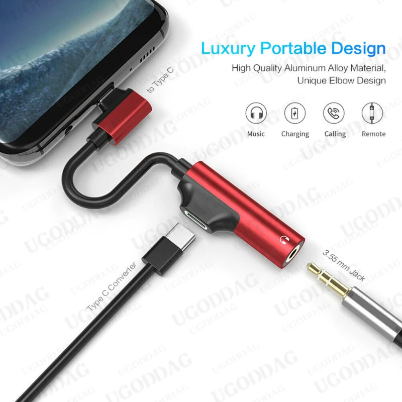 PH26 Ⓡ Câble Adaptateur USB-C Vers USB-A OTG Compatible Avec Huawei P30 - USB C Mâle Vers USB A Femelle Nylon Tressé Aluminium