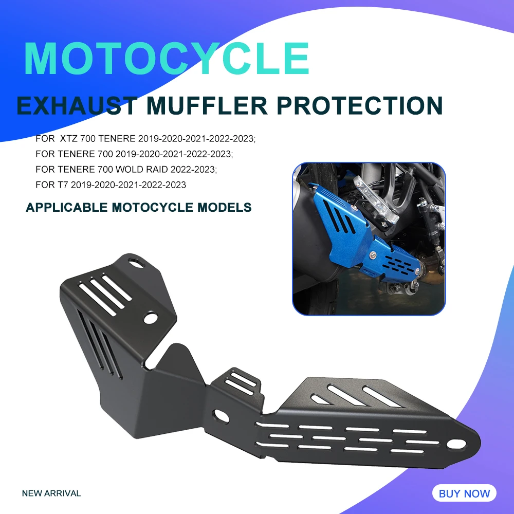 

Мотоциклетные аксессуары для Yamaha Tenere700 T7 XTZ 700 TENERE 2019-2023 2022 2021 2020 глушитель выхлопных газов Защитная крышка