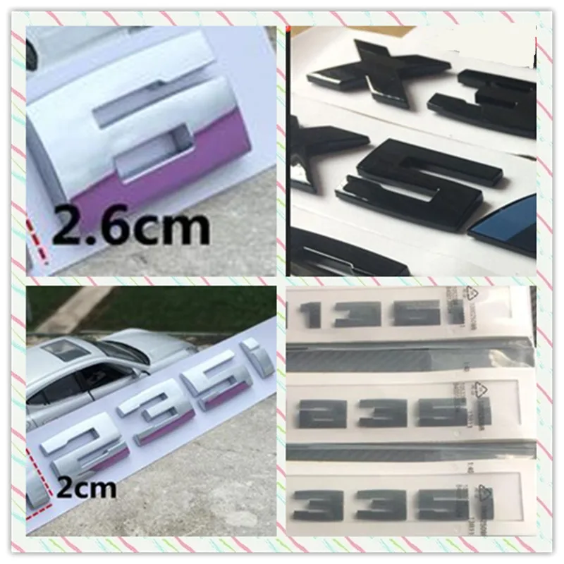 

30pc Car Styling Silver Black M M1 M2 M3 4 5 6 X1M X2M X3M X4M X5M X6M M530D M540D M550D M135I M335I Rear Badge Emblem Sticker