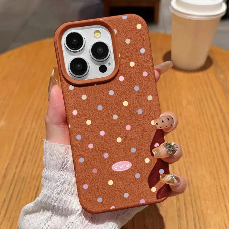 Ins Polka Dots Silicone Phone Case