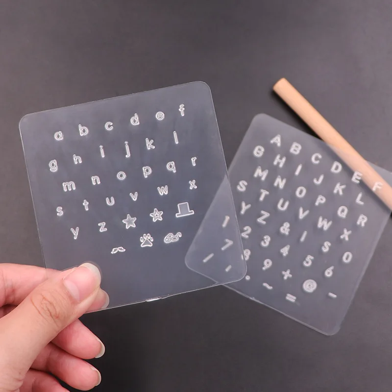 3 Piece Set Craft Leather Stamping Board Letter Number Engraved Emboss Pattern Hand-knocked Stamper Mold DIY Leathercarft Tool