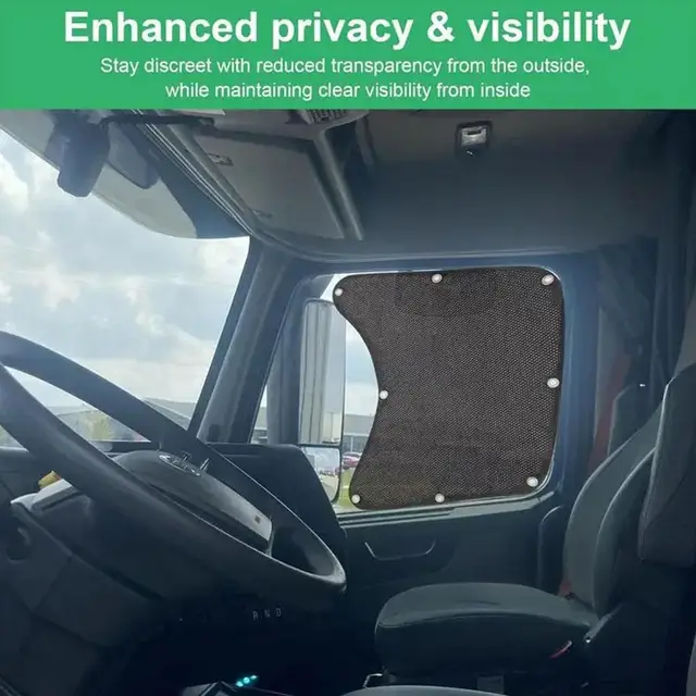 Pare Soleil De Camion En Matériau Composite Résistant | Protection Solaire UV Avec Ventouses | Pare-Brise Pliable Pour Camion, SUV & 4x4 | Installation Rapide & Rangement Compact