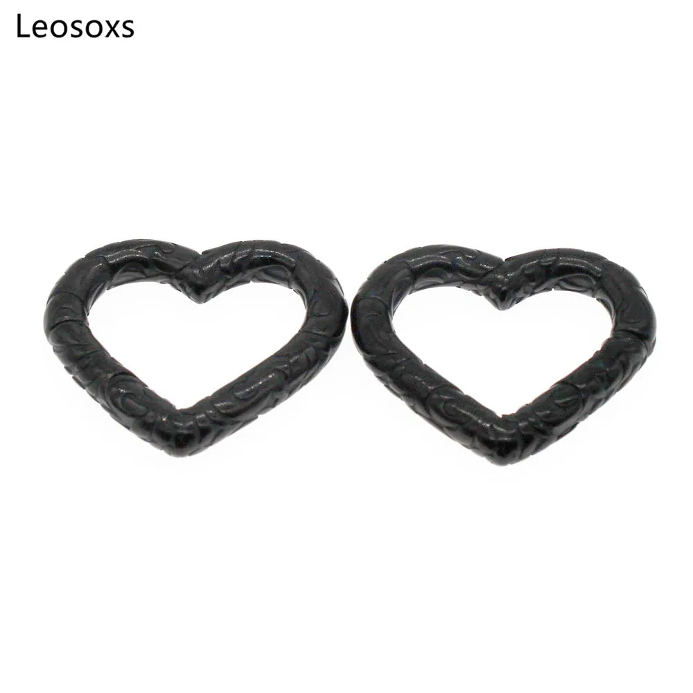 Leosoxs 1 Pair Stainless Steel Heart Ear Weights Ear Plugs Tunnels Ear Expander Piercing Fashion Jewelry New