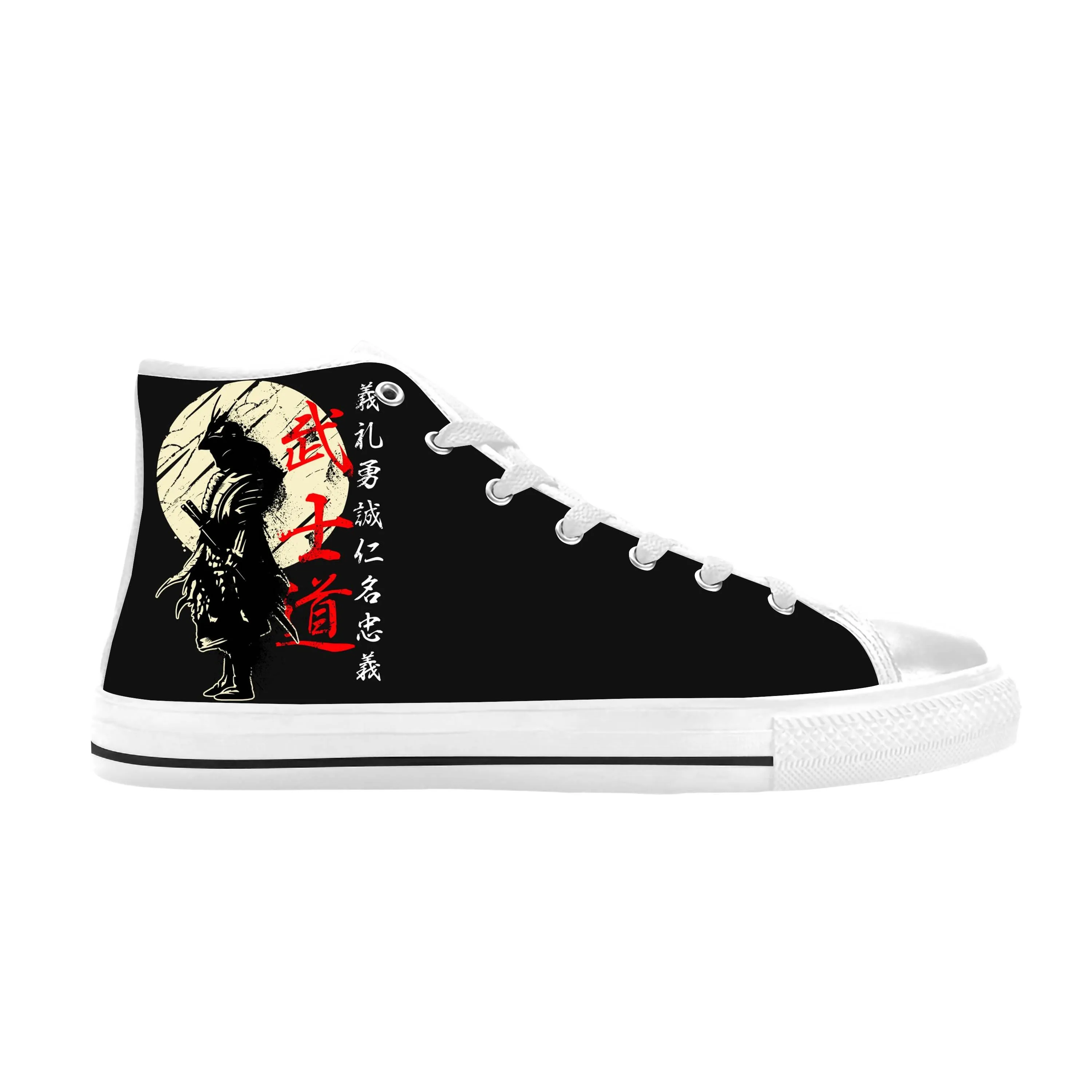 

Hot Bushido Samurai Spirit Warrior Japanese Anime Casual Cloth Shoes High Top Comfortable Breathable 3D Print Men Women Sneakers