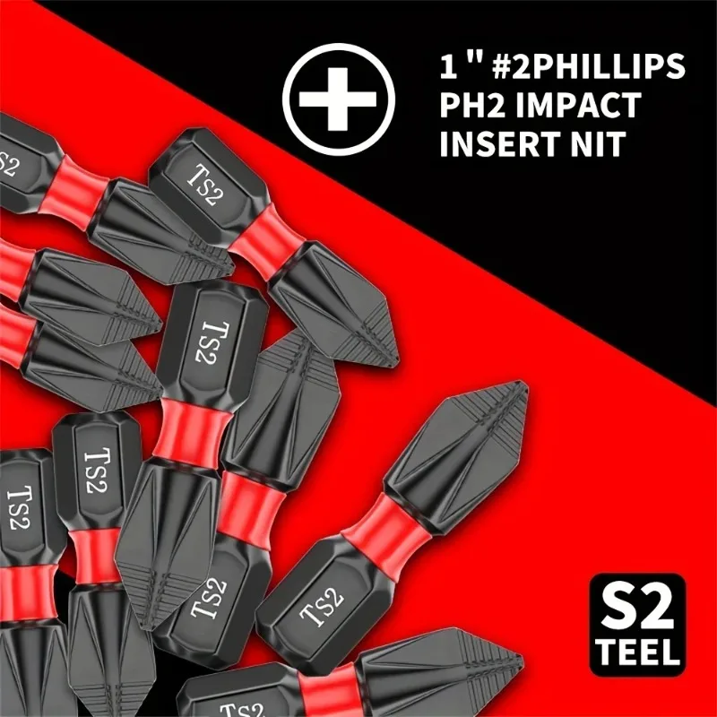 20-Piece Tungsten Steel Electric Screwdriver Set - Strong Magnetic Cross Head Bits for High Precision DIY & Professional Repair