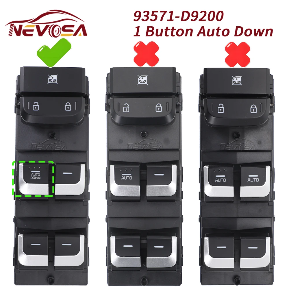 93571-D9000 Für Kia Sportage 2017 2018 2019-2021 Master Links Hand Fahrer Elektrische Fenster Glas Control Schalter 93571-D9050 – Detail 6