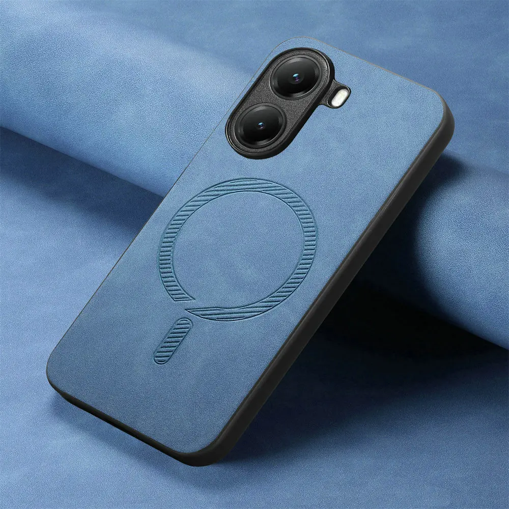 Luxury Leather Back Cover with Wireless Charging Compatibility