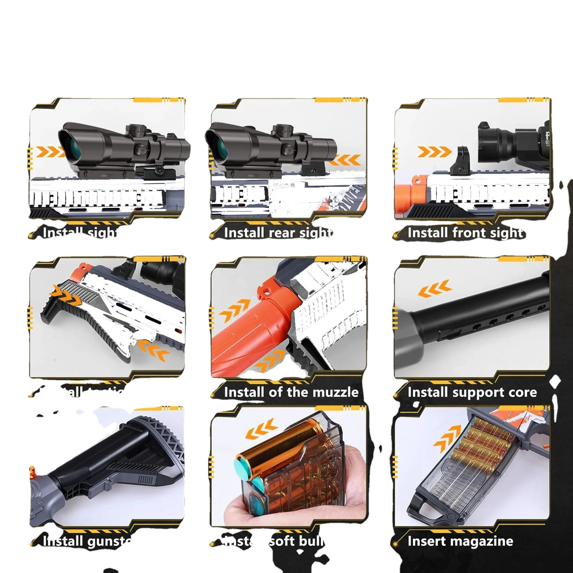 M416 Shell Ejecting Guns,Manual Soft Bullet Gun,Shell Throwing Shooting Gun for Boys,EVA Foam Shooting Toys,Outer Shoot Game 5