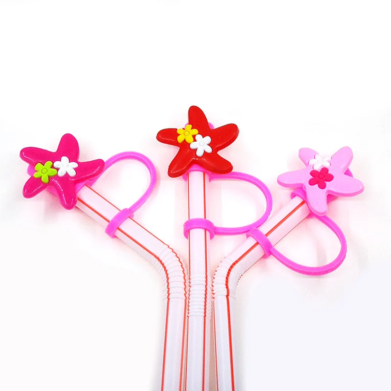 20PCS PVC Straw Topper Colorful Cute Cake Star Style Reusable Disposable Straw  Cover Plastic Straw Charms Accessories Kids Gifts - AliExpress