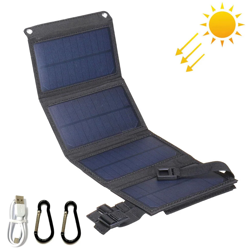 Caricabatterie Solare 5V Uscita Usb Per Iphone 6 6S 7 8 X Xr Xs Max 11 12 Samsung Huawei Xiaomi Oneplus Lg Sony Oppo Vivo Ecc.
