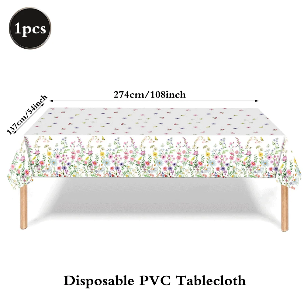 Wildblumen Party Dekor Floral Pappteller Geschirr Frühling Sommer Garten Picknick Teeparty Hochzeit Geburtstag Party Babyparty – Detail 6