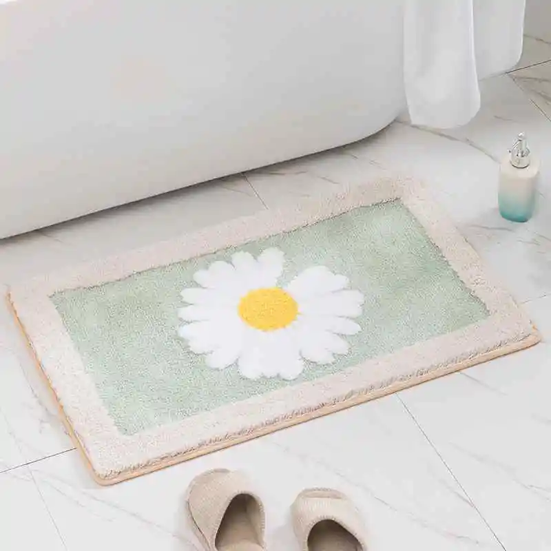 

cartoon daisy carpet floor mat, bathroom anti-skid mat, bedroom absorbent cartoon foot