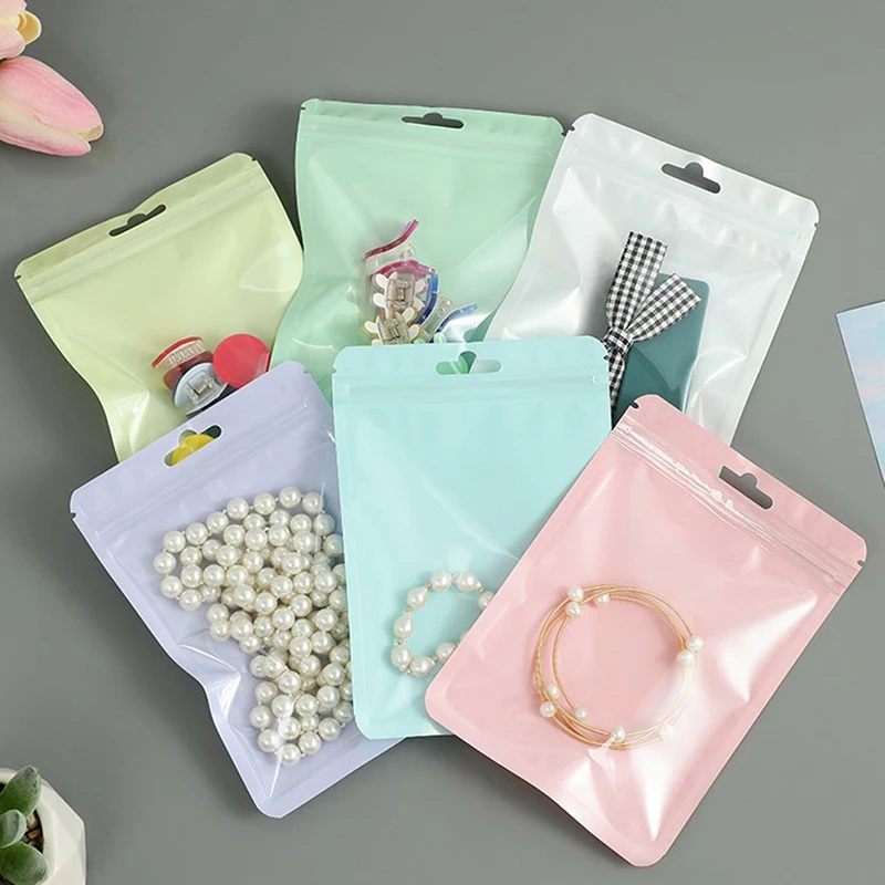 

10pcs Resealable Bags Smell Proof Pouch Ziplock Bag Small Storage Bags For Candy Jewelry Screw Storage Packing Bag