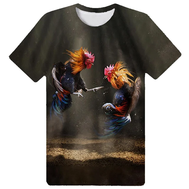 Cock Rooster Game Fowl Cockfighting 3D Print T-Shirts Men Women Funny T  Shirt Oversized Harajuku Y2k Tees Tops Unisex Clothing - AliExpress