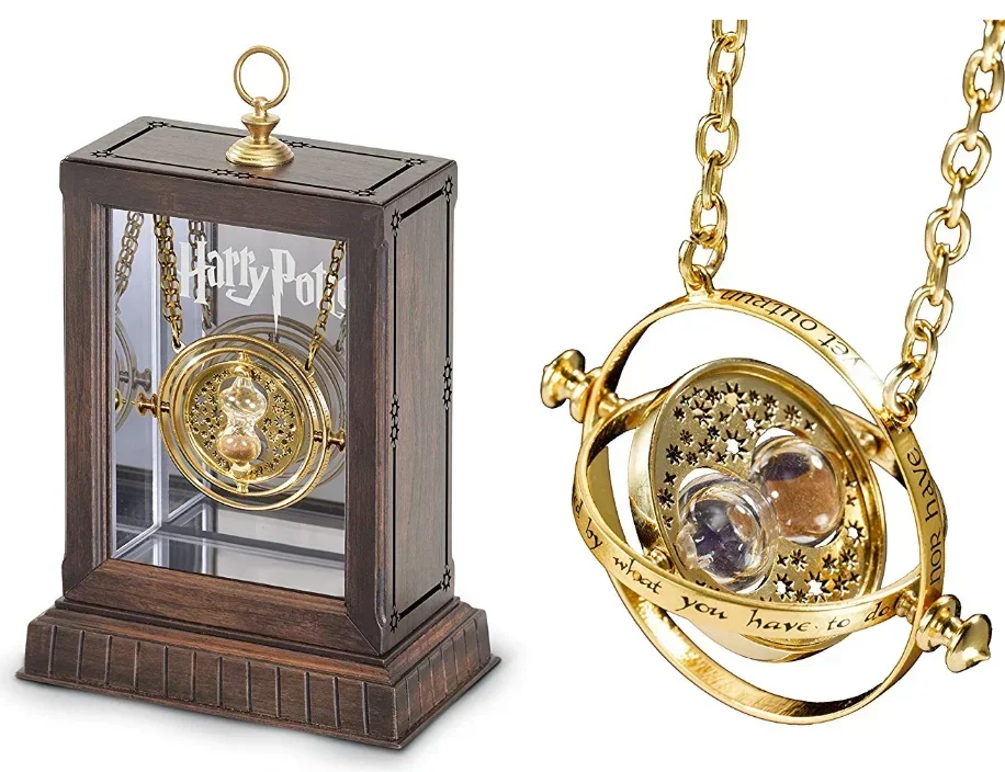 Hermione time converter plating 24K gold rotatable long necklace HarryyPotter character series limited edition accessories gifts