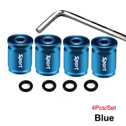 Zinc Alloy Anti - Theft Tire Valve Stem Caps - Durable Sport Edition for Vehicles and Bicycles (Blue)
