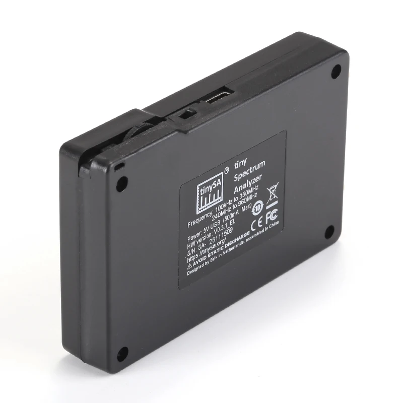 Hugen 버전의 오리지널 TinySA 2.8인치 디스플레이 100kHz960MHz 휴대용 소형 스펙트럼 분석기(ESD 보호 기능 포함)