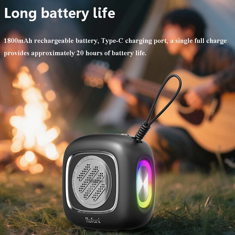 Mini Pocket Bluetooth Speaker Wireless Outdoor Hifi Sound Music Box Subwoofer Handsfree Call MP3 Music Player with RGB Light