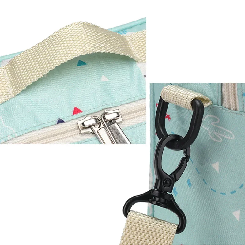 Maternity Bag Baby Diaper Bags for Disposable Reusable Fashion Prints Wet Diaper Bag Double Handle Wetbags Backpack Diaper Bag 5