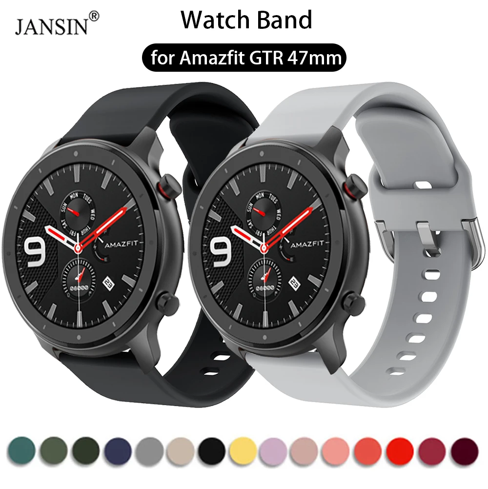 

Силиконовый ремешок для часов Amazfit GTR 47 мм, сменный Браслет для Huami Watch Amazfit GTR 47 мм, Сменные аксессуары
